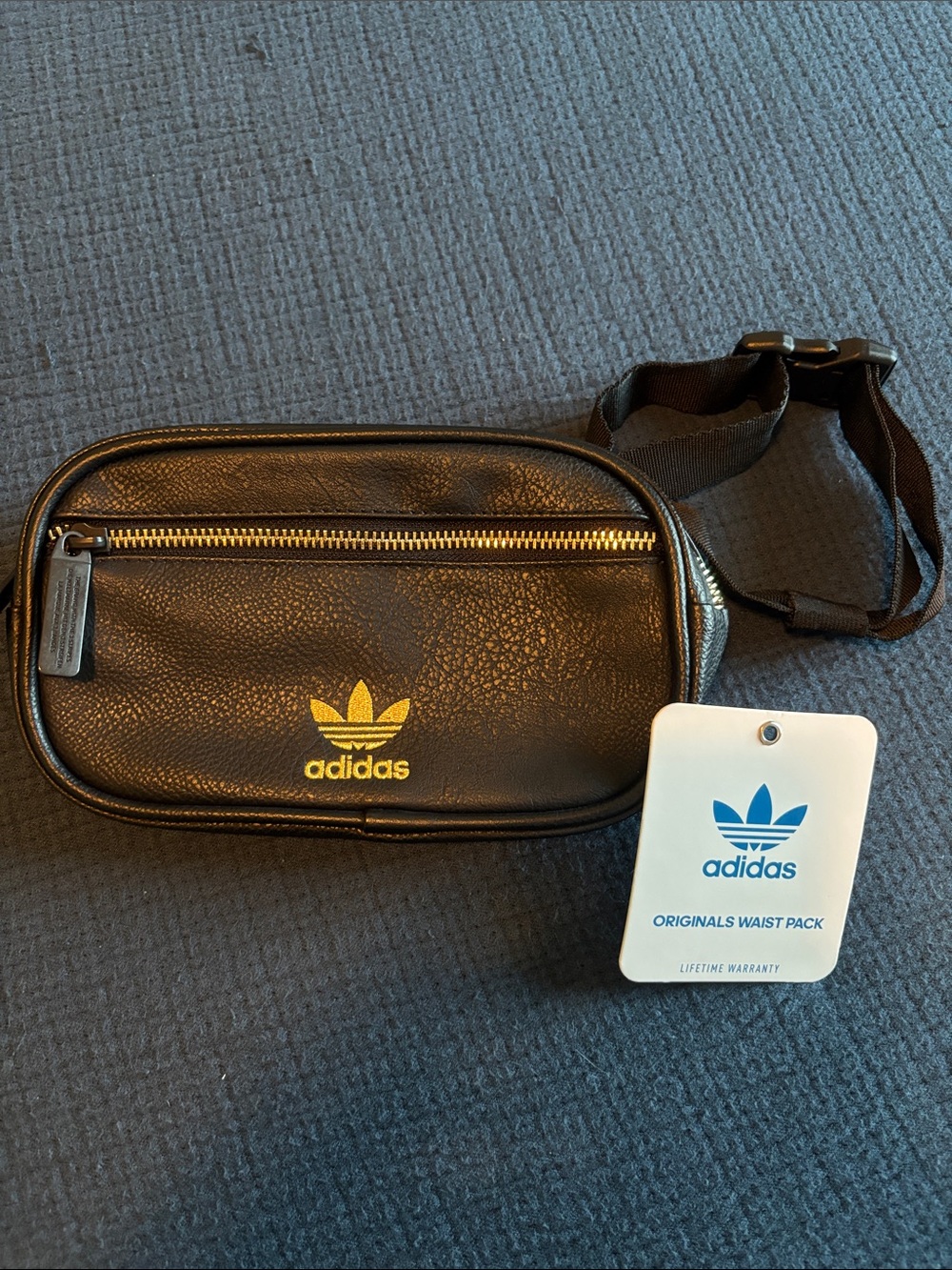 adidas Originals Black and Gold Waist Pack
